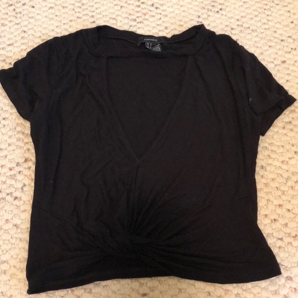 Black crop top